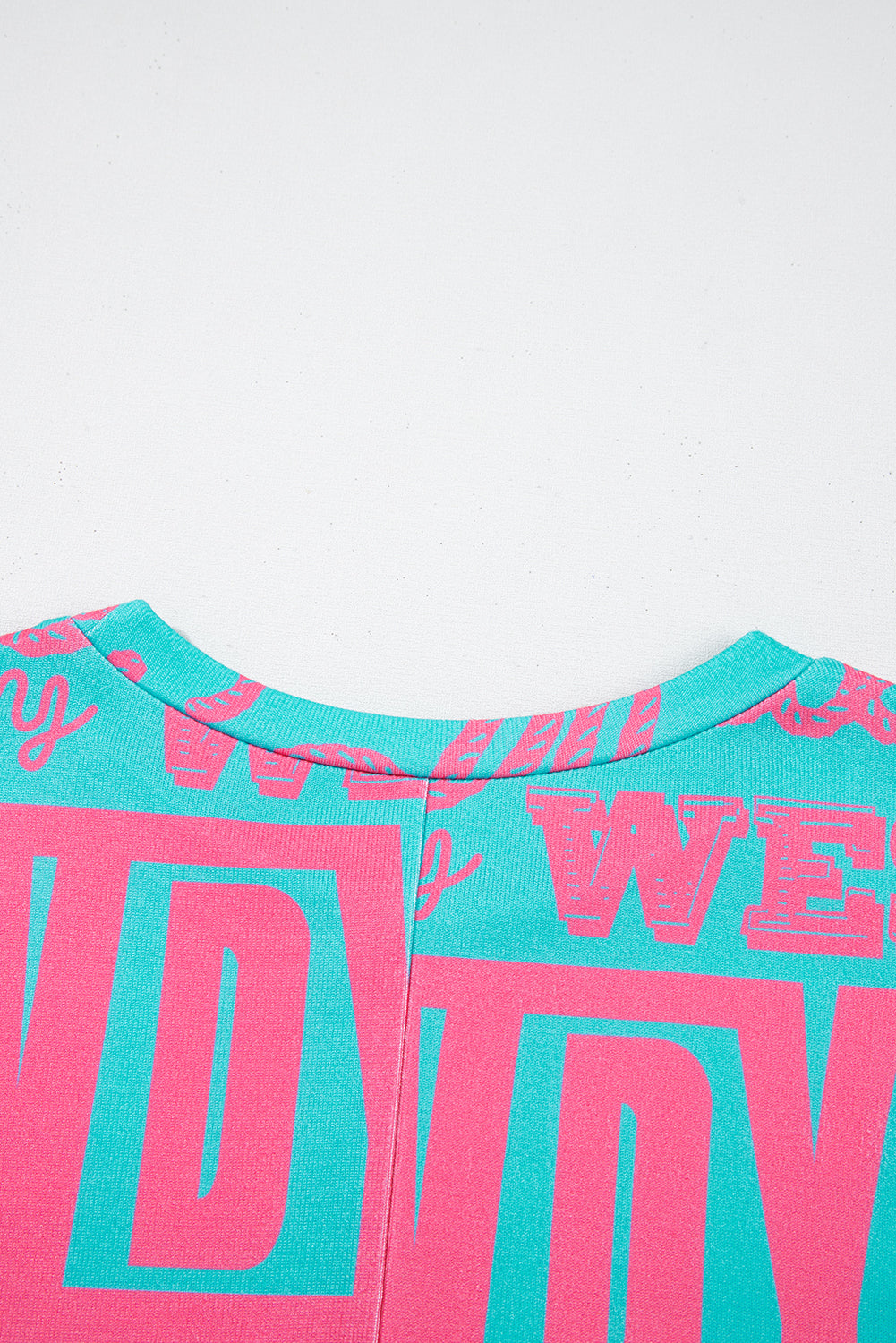 Green Howdy Cowboy Letter Printed Western Fashion Tee